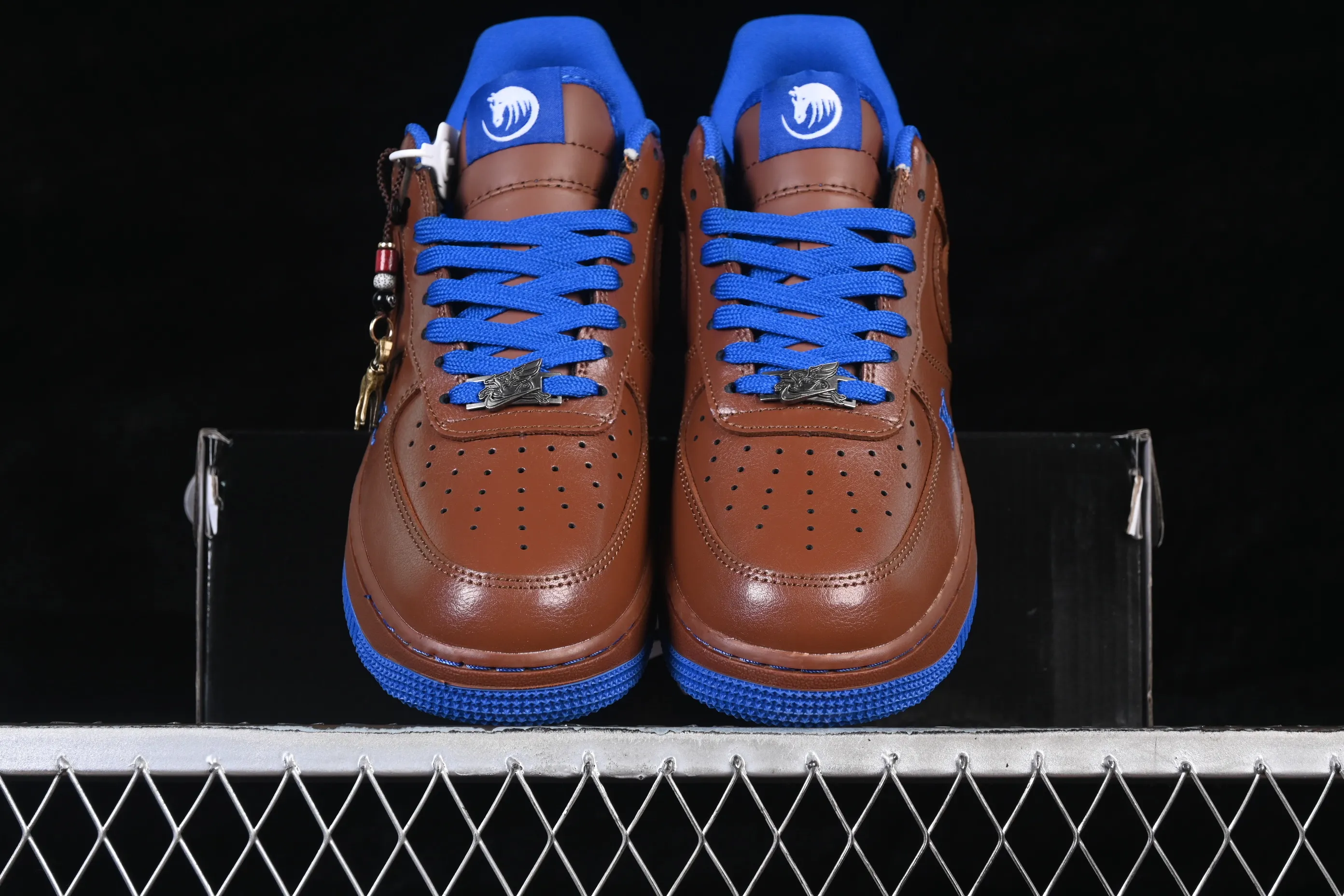 All categories Nk Air Force 1 Air Force series Nk Air Force 1 Low Air Force low top Nike Air Force 1'07 Low Year of the Horse joint name Tan Brown Blue Air Force 1 low top casual sneakers XY9025-007